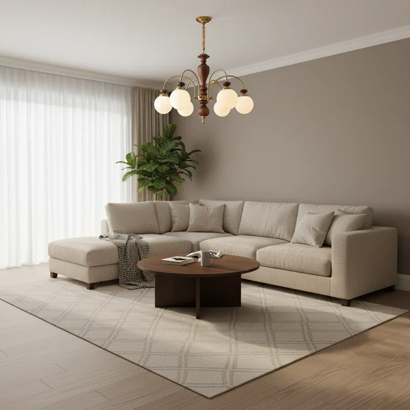 Black Walnut Chandelier View 6 | Maglen Black Walnut Chandelier | The Black Walnut Gallery | JINSHE | JINSHE