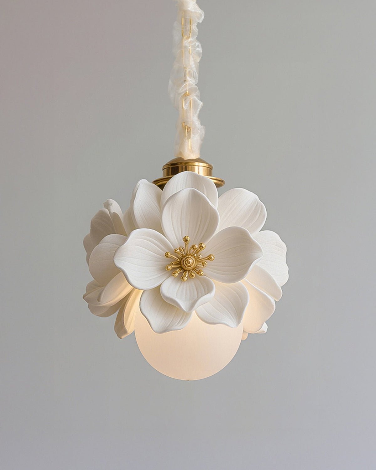 Magnelle Curated Iron & Glass Pendant Light – structural canopy joint detail