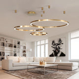 Ring LED Curated Optical Acrylic Chandelier – macro detail view