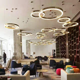 Optical Acrylic craftsmanship detail on Ring LED Curated Optical Acrylic Chandelier