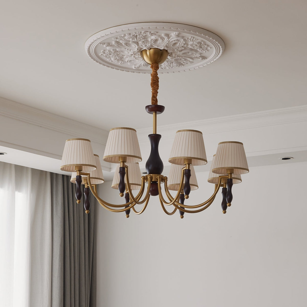 Majestic Veil Chandelier – Ambient Illumination in Luxury Interior Setting View 14