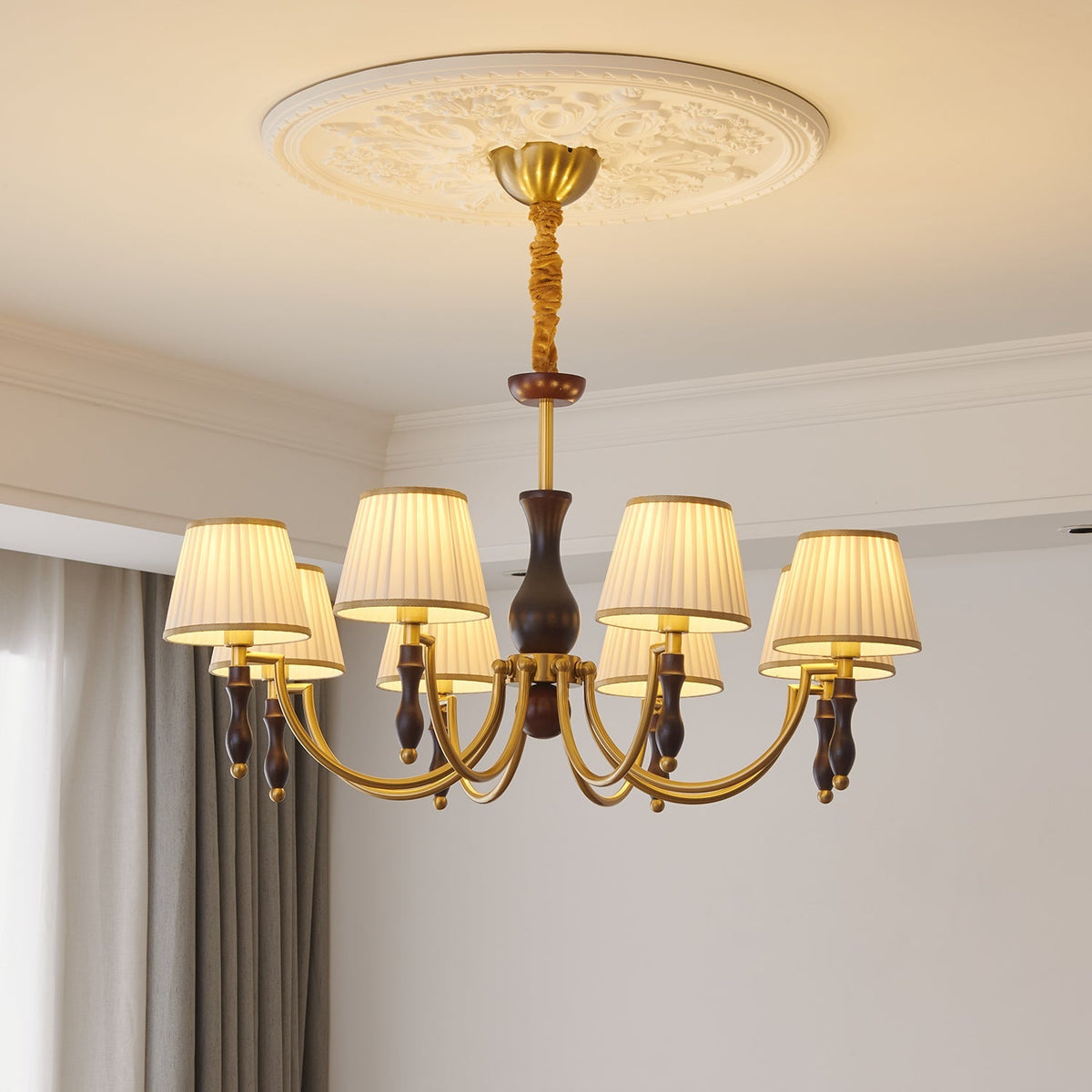 Majestic Veil Chandelier – Ambient Illumination in Luxury Interior Setting View 9