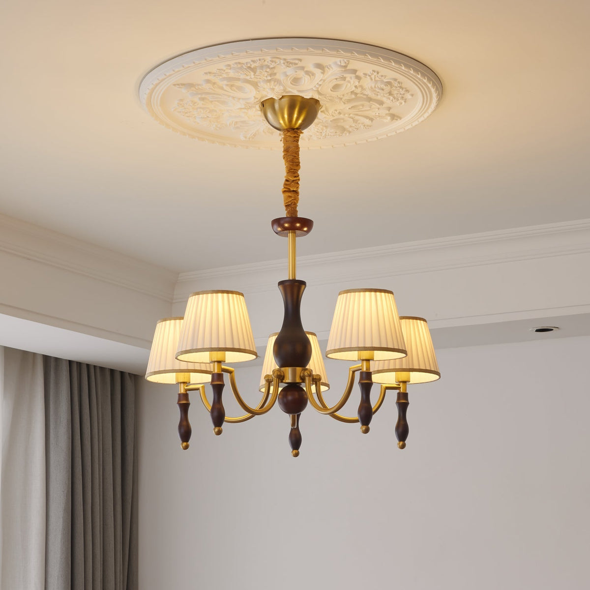 Majestic Veil Chandelier – Ambient Illumination in Luxury Interior Setting View 11