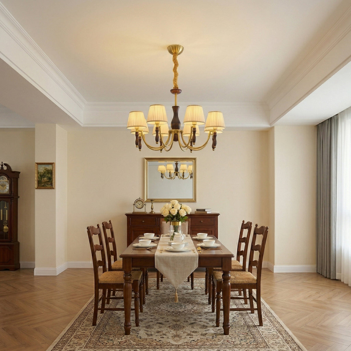 Majestic Veil Chandelier – Ambient Illumination in Luxury Interior Setting View 7