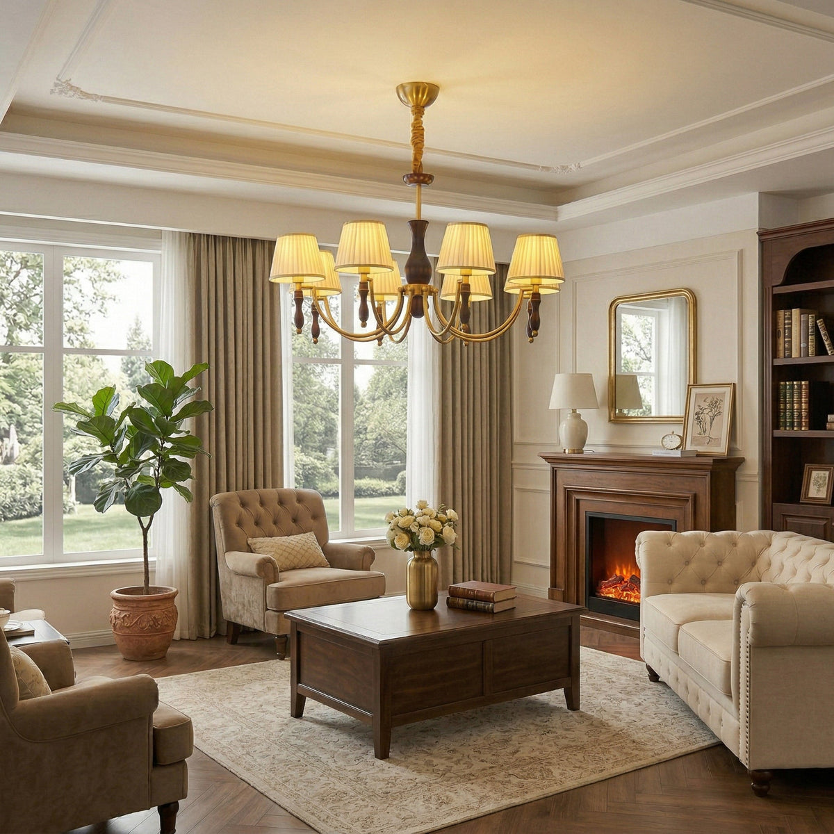 Majestic Veil Chandelier – Ambient Illumination in Luxury Interior Setting View 5