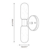 Mallory Alabaster Curated Alabaster Wall Sconce – macro detail view