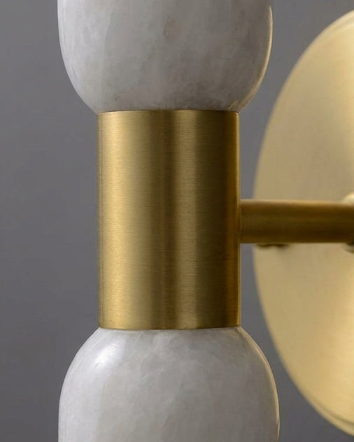 Mallory Alabaster Curated Alabaster Wall Sconce – spatial dining room perspective
