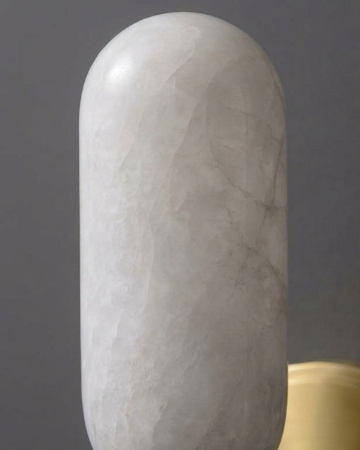 Mallory Alabaster Curated Alabaster Wall Sconce – full fixture elevation view