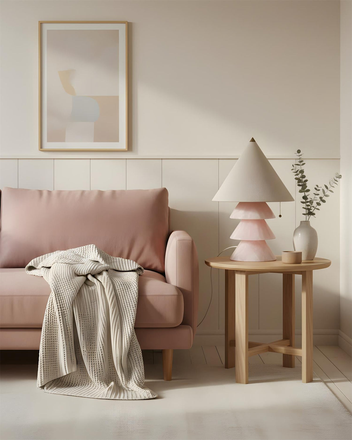 Mallow Curated Iron & Glass Table Lamp – handcrafted surface texture