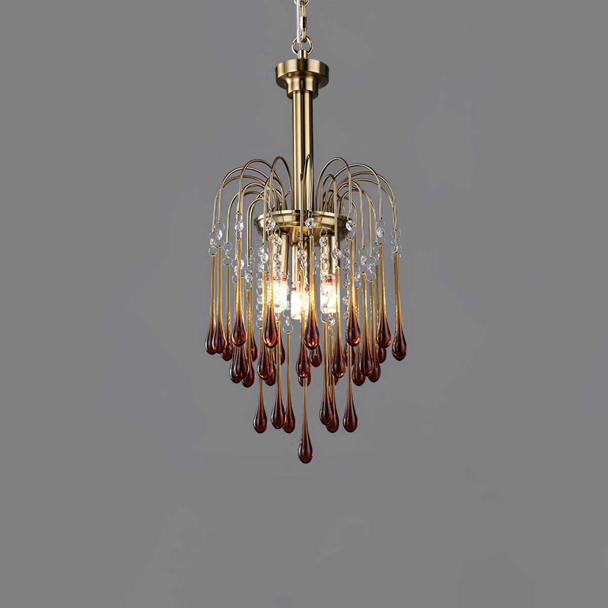 Maltose Curated Mouth-Blown Frosted Glass Chande – architectural ceiling profile #1