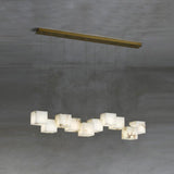 Alabaster Box Curated Alabaster Chandelier – 8 heads L 37.8 x W 4.7x H 78.7  L 96cm x finish configuration #1