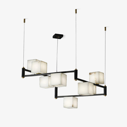 Alabaster Square Box Curated Alabaster Chandelie – Alabaster Chandelier