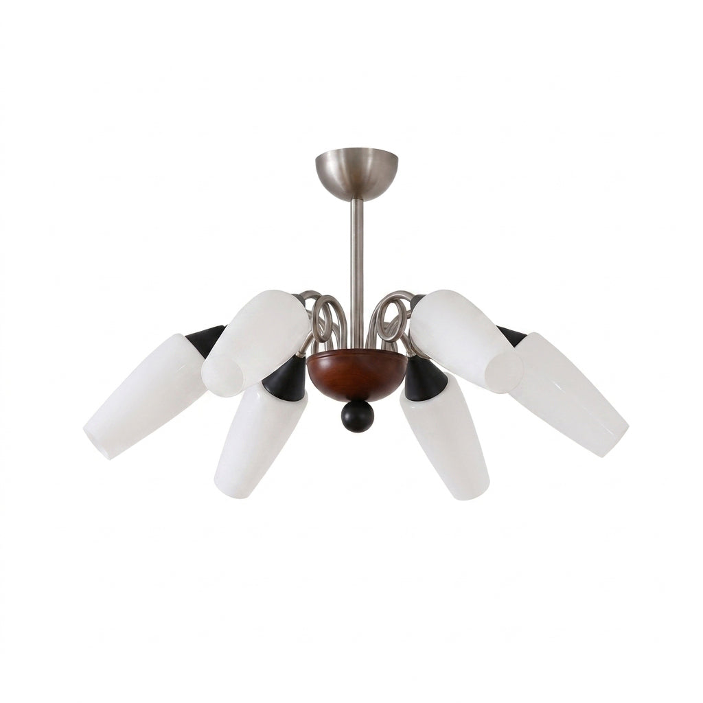 Marcelline Brass Curated Mouth-Blown Frosted Gla – illuminated warm ambiance setting #1