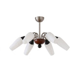 Marcelline Brass Curated Mouth-Blown Frosted Gla – illuminated warm ambiance setting #1