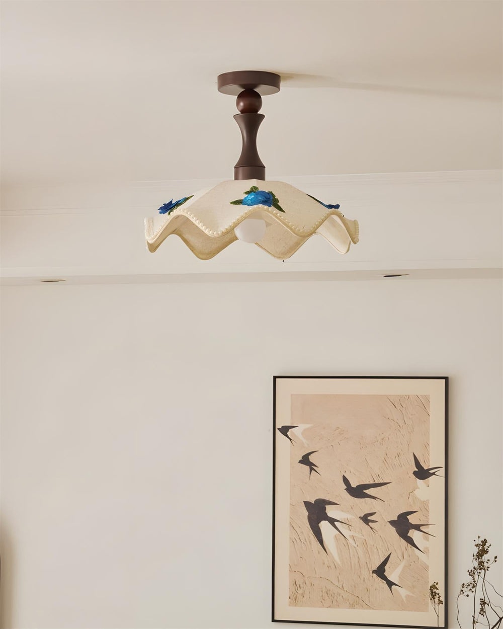Maribel Wavy Curated Solid Hardwood Flush Mount