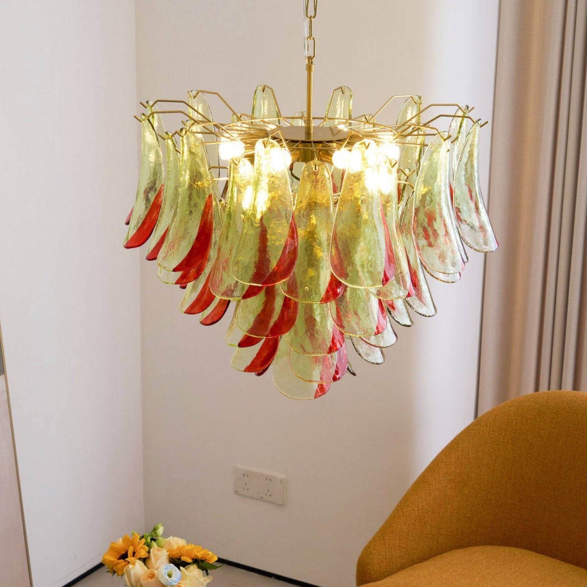 Marielle Glass Chandelier – Ambient Illumination in Luxury Interior Setting View 9