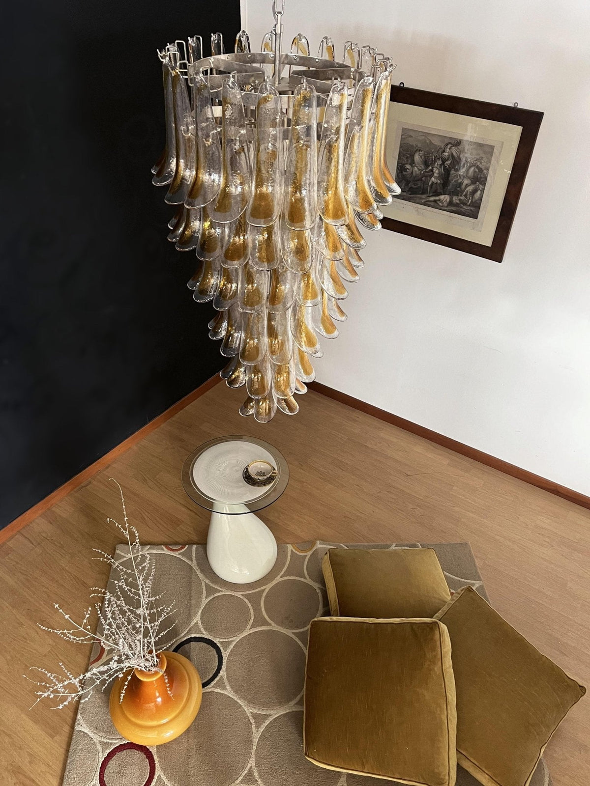 Marigold Glass Chandelier – Ambient Illumination in Luxury Interior Setting View 7