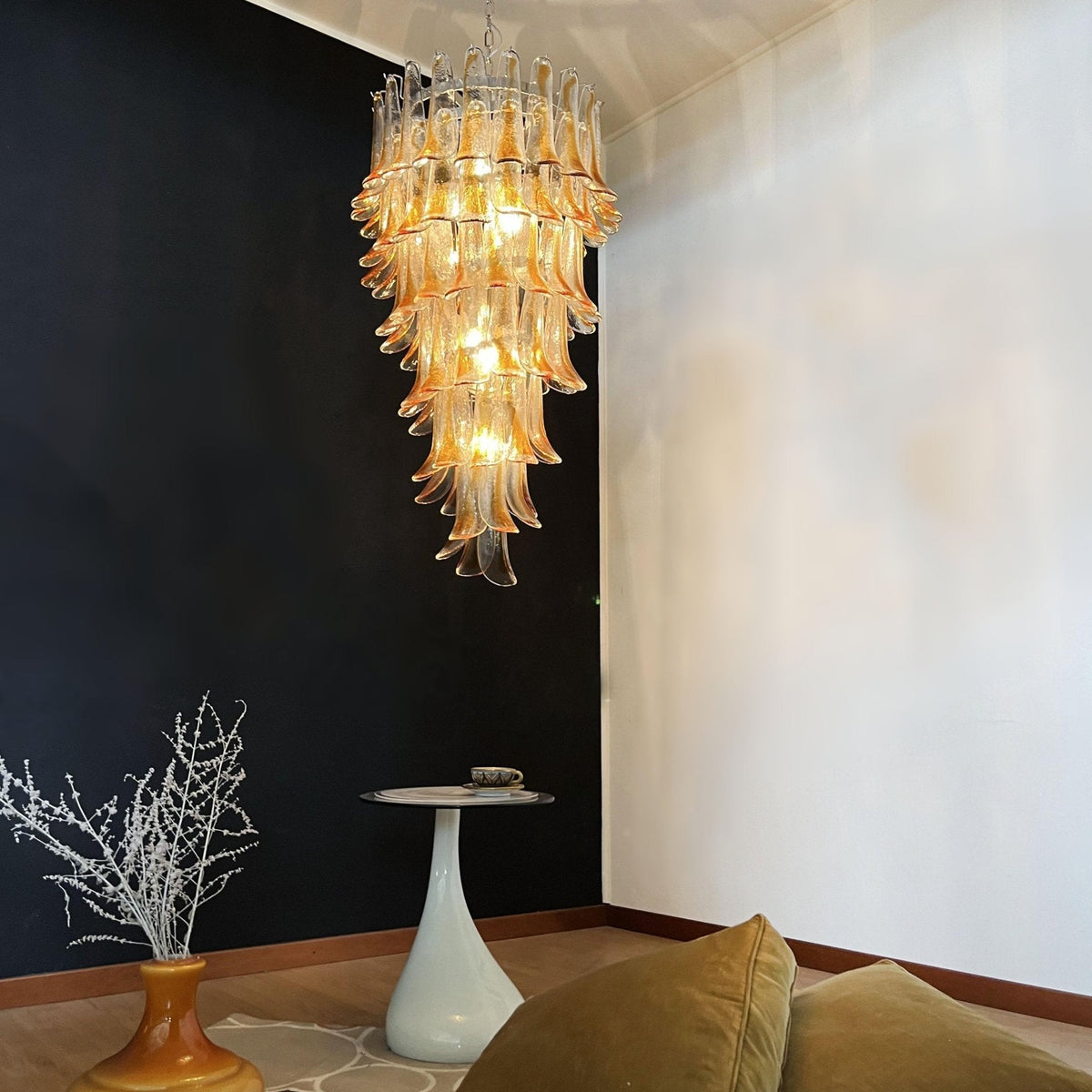 Marigold Glass Chandelier – Ambient Illumination in Luxury Interior Setting View 8