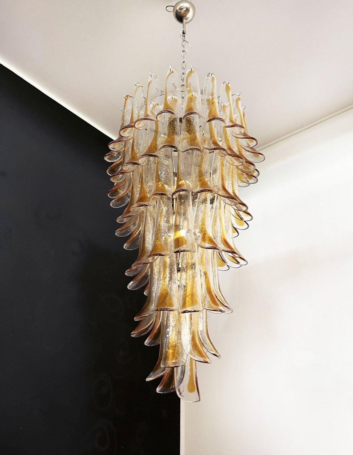 Marigold Glass Chandelier – Ambient Illumination in Luxury Interior Setting View 14