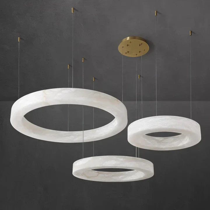 Spanish Alabaster Chandelier View 11 | Natural Spanish Alabaster Marika Chandelier | Modern Luxury Lighting | JINSHE | JINSHE
