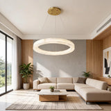 Spanish Alabaster Pendant Light View 2 | Natural Spanish Alabaster Marika Pendant Light | Modern Luxury Lighting | JINSHE | JINSHE