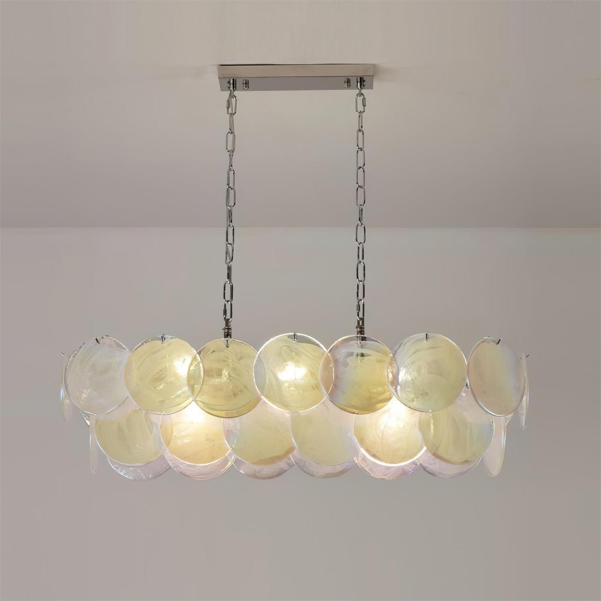 Marisca Curated Amber Art Glass Chandelier – L 47.2 x H 11.8 finish configuration #1