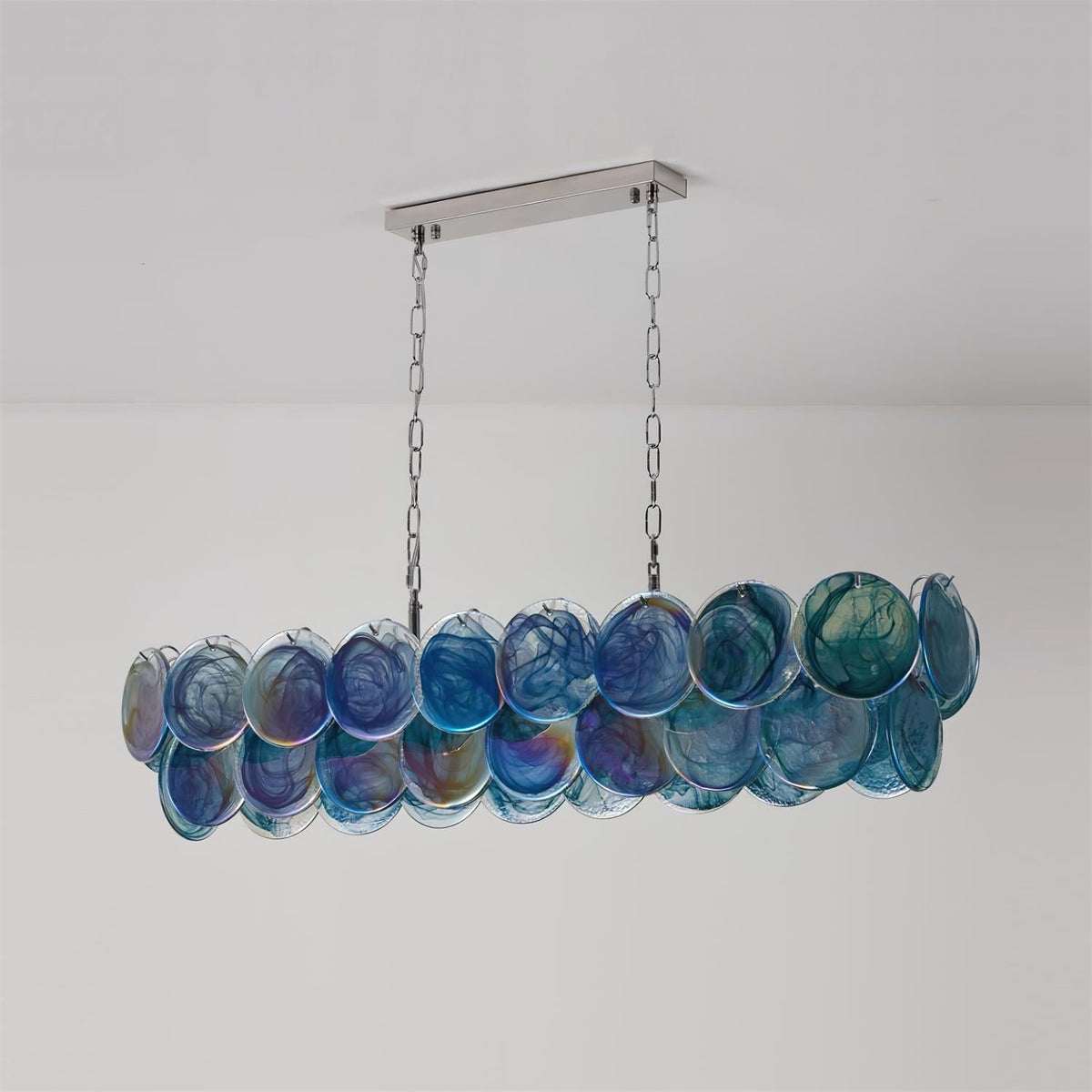 Marisca Curated Amber Art Glass Chandelier – L 47.2 x H 11.8 finish configuration #1 #2 #3