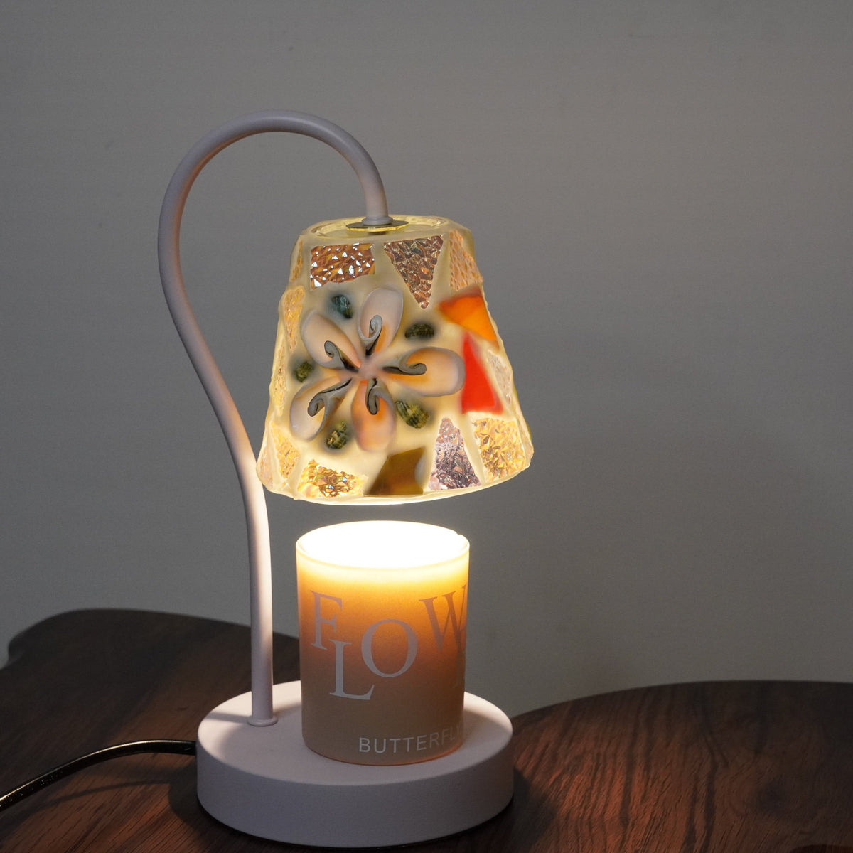 Marivelle Candle Warmer Curated Mouth-Blown Fros – Model B W 12cm x H 24.5cm  W 4.7 x H 9.6 finish configuration