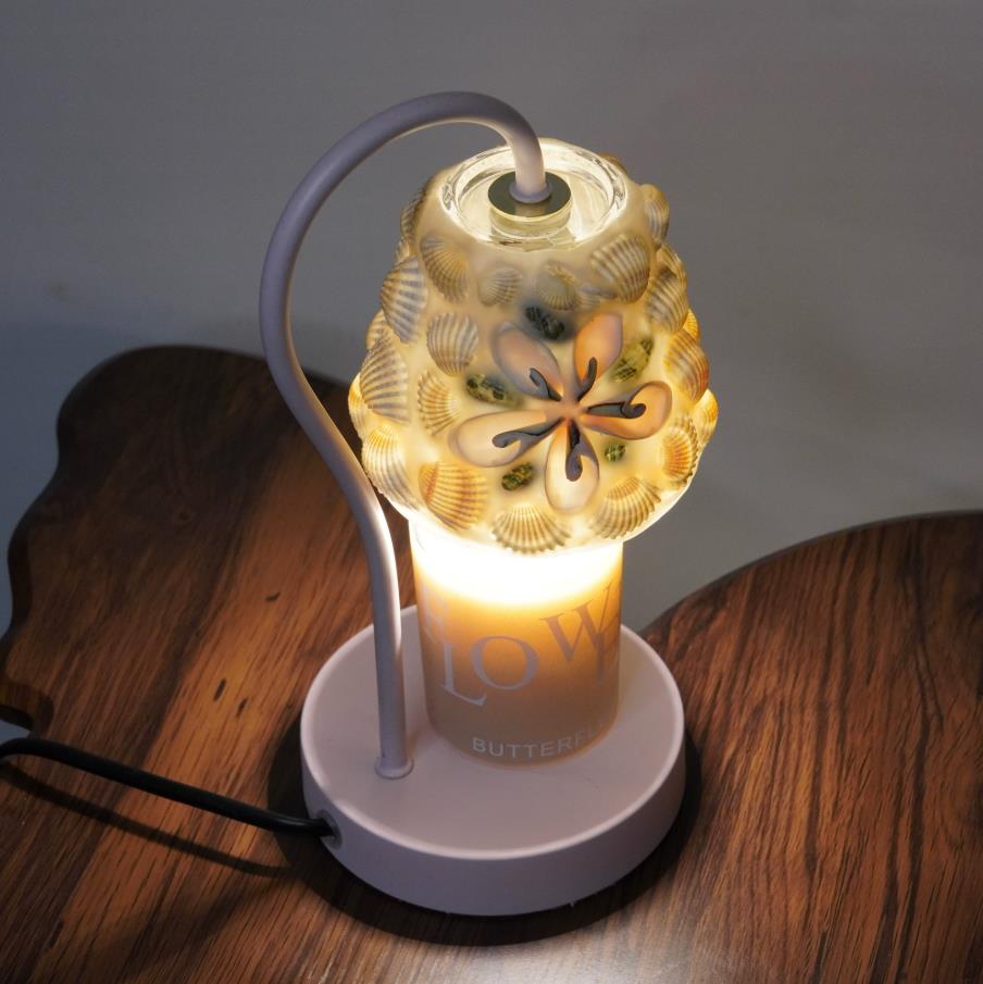Marivelle Candle Warmer Curated Mouth-Blown Fros – side angled contour profile