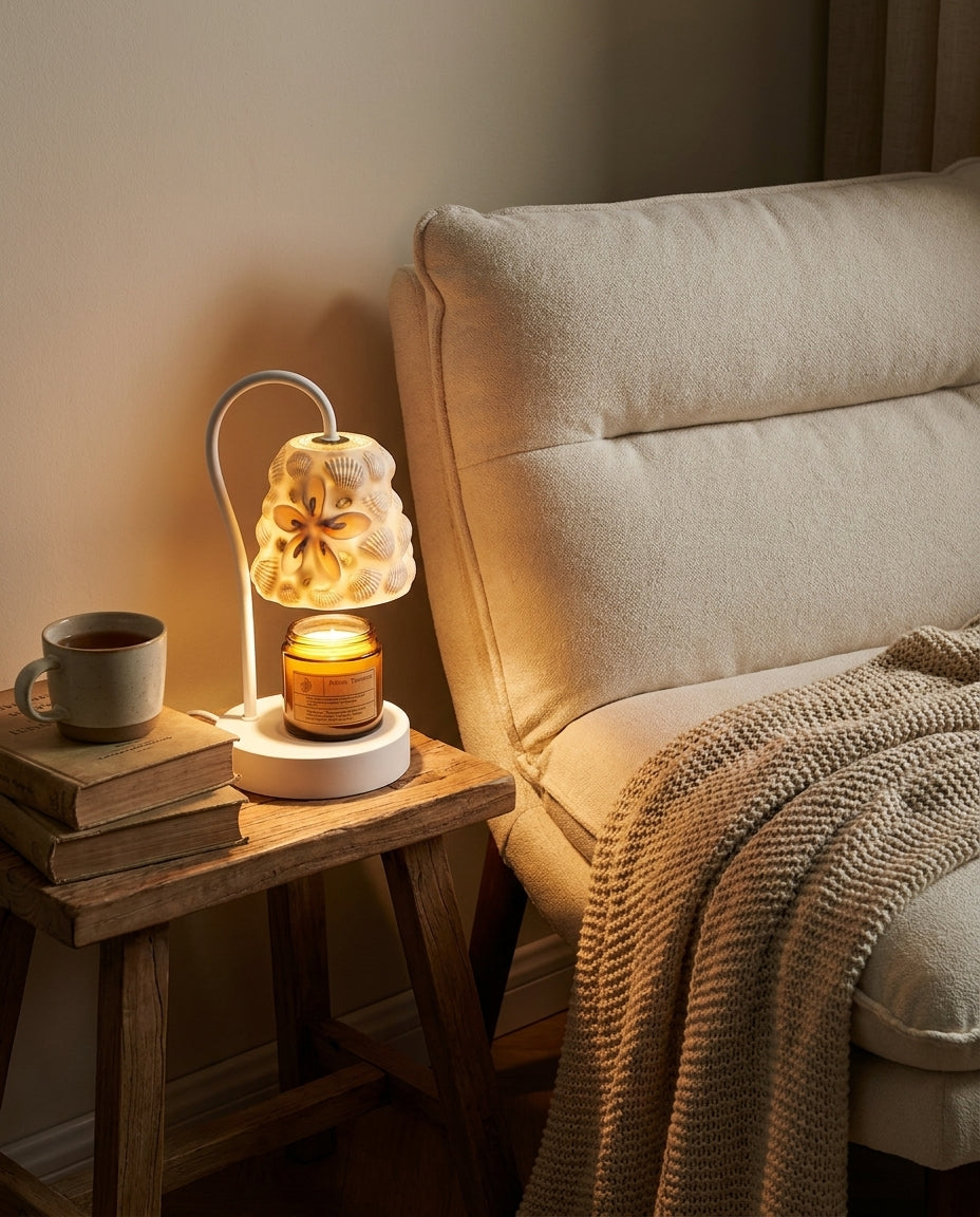 Marivelle Candle Warmer Curated Mouth-Blown Fros – structural canopy joint detail