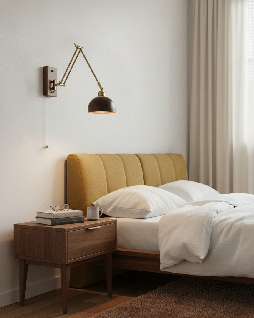 Marlow Adjustable Curated Solid Brass Wall Sconc