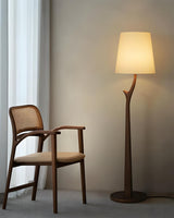 Solid Hardwood craftsmanship detail on Marlow Floor Curated Solid Hardwood Floor Lamp