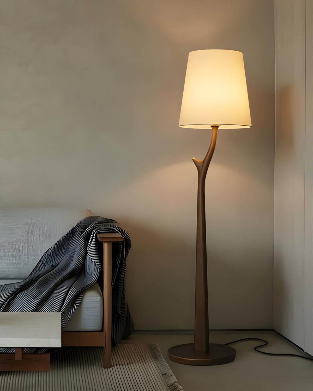 Marlow Floor Curated Solid Hardwood Floor Lamp – handcrafted surface texture
