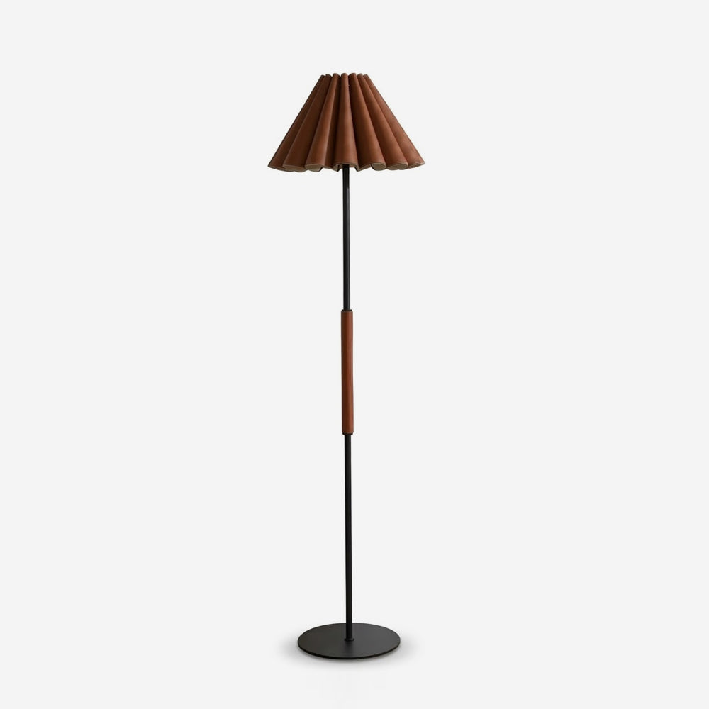Marlow Pleat Floor Curated Iron & Glass Floor La – Iron & Glass Floor Lamp