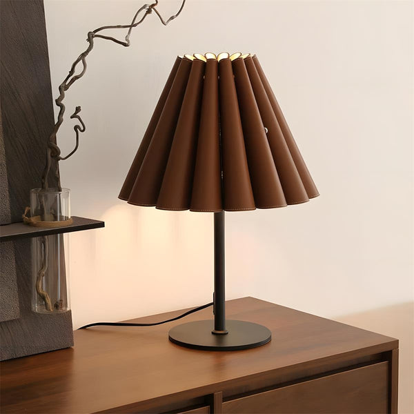 Marlow Pleat Curated Iron & Glass Table Lamp