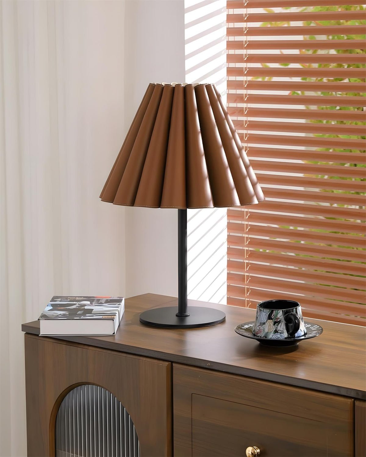 Marlow Pleat Curated Iron & Glass Table Lamp – architectural ceiling profile