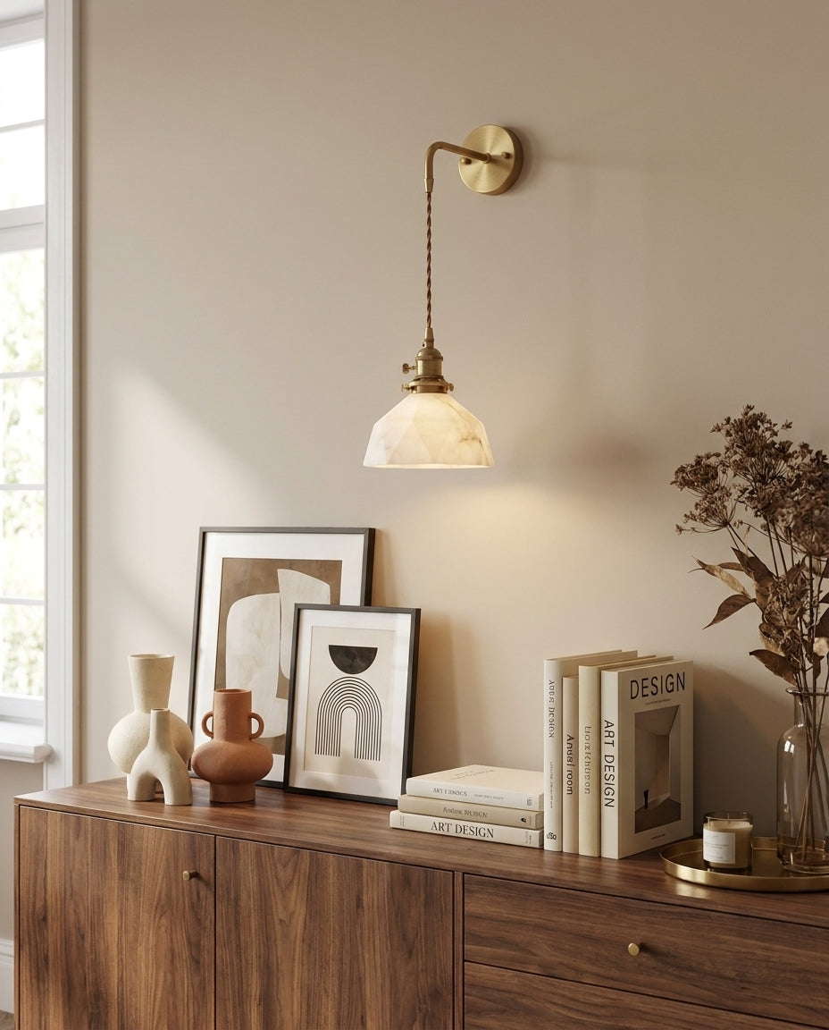 Marlowe Alabaster Curated Alabaster Wall Sconce – architectural ceiling profile