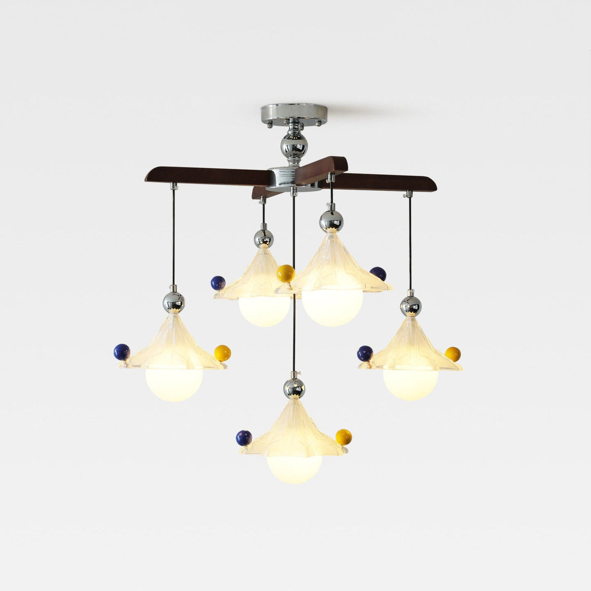 Marlowe Curated Mouth-Blown Frosted Glass Flush – handcrafted surface texture