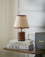 Marlowe Curated Solid Brass Table Lamp warm illuminated room view