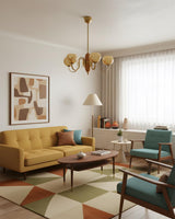 Marmor Bloom Curated Mouth-Blown Frosted Glass C warm illuminated room view