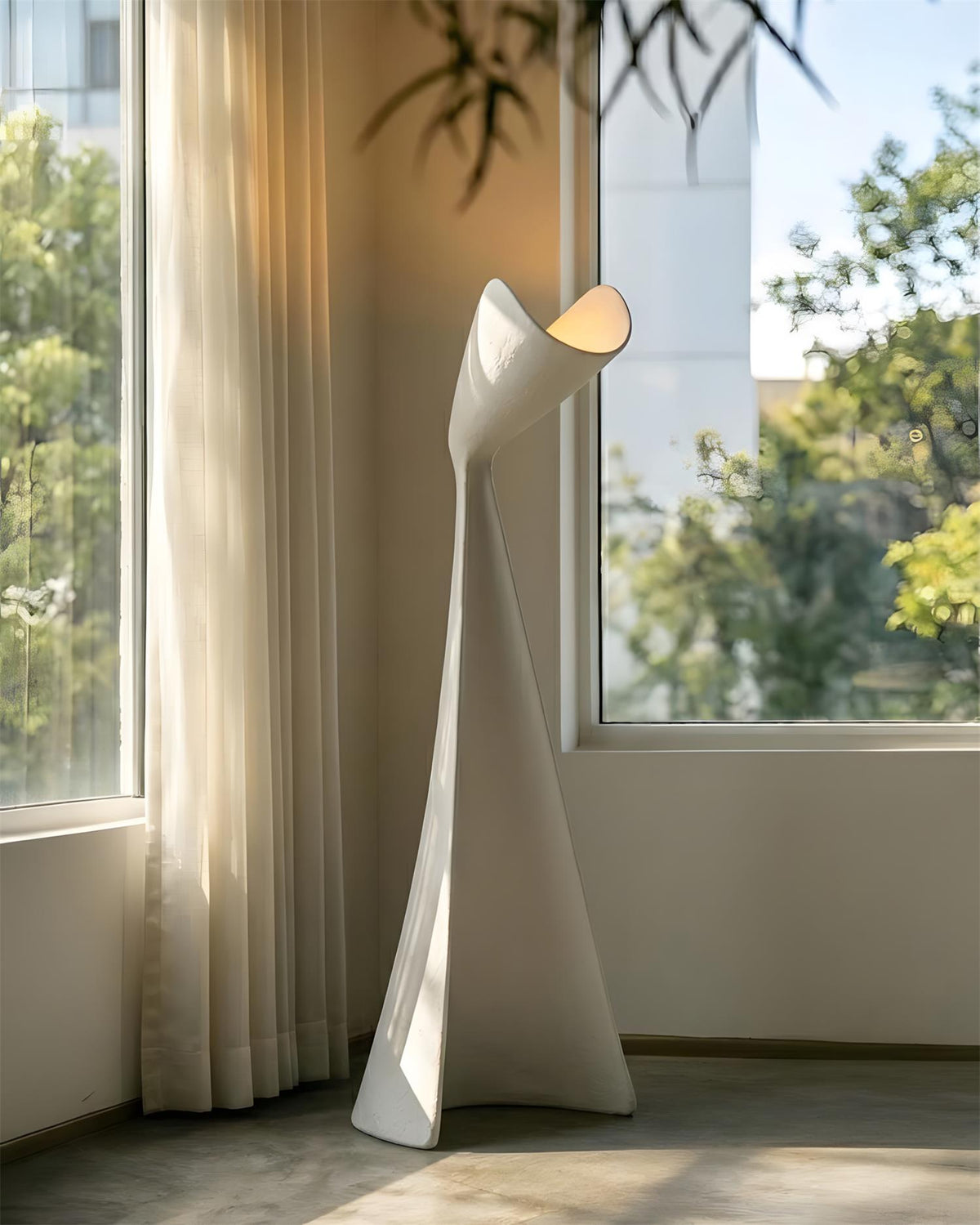 Marova Sculpture Floor Curated Washi Paper Floor – full fixture elevation view