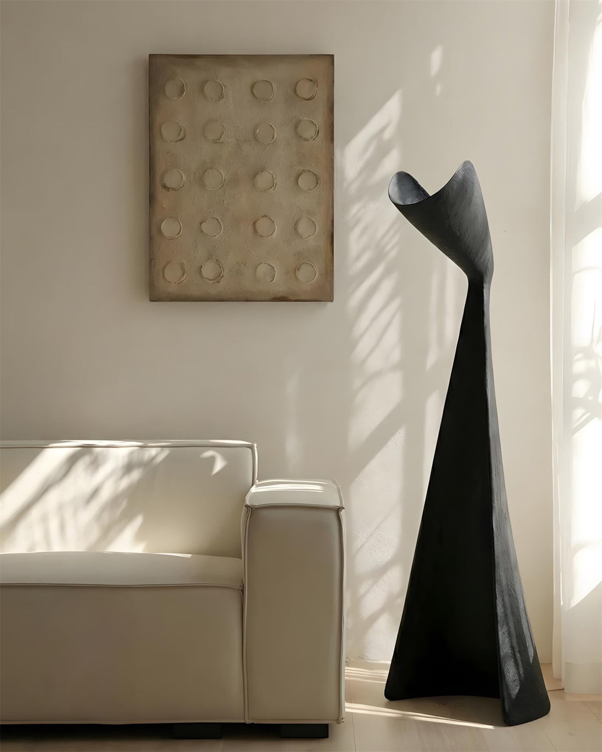 Marova Sculpture Floor Curated Washi Paper Floor – side angled contour profile