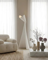 Marova Sculpture Floor Curated Washi Paper Floor – illuminated warm ambiance setting