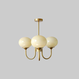 Marshmallow Curated Mouth-Blown Frosted Glass Ch – architectural ceiling profile #1