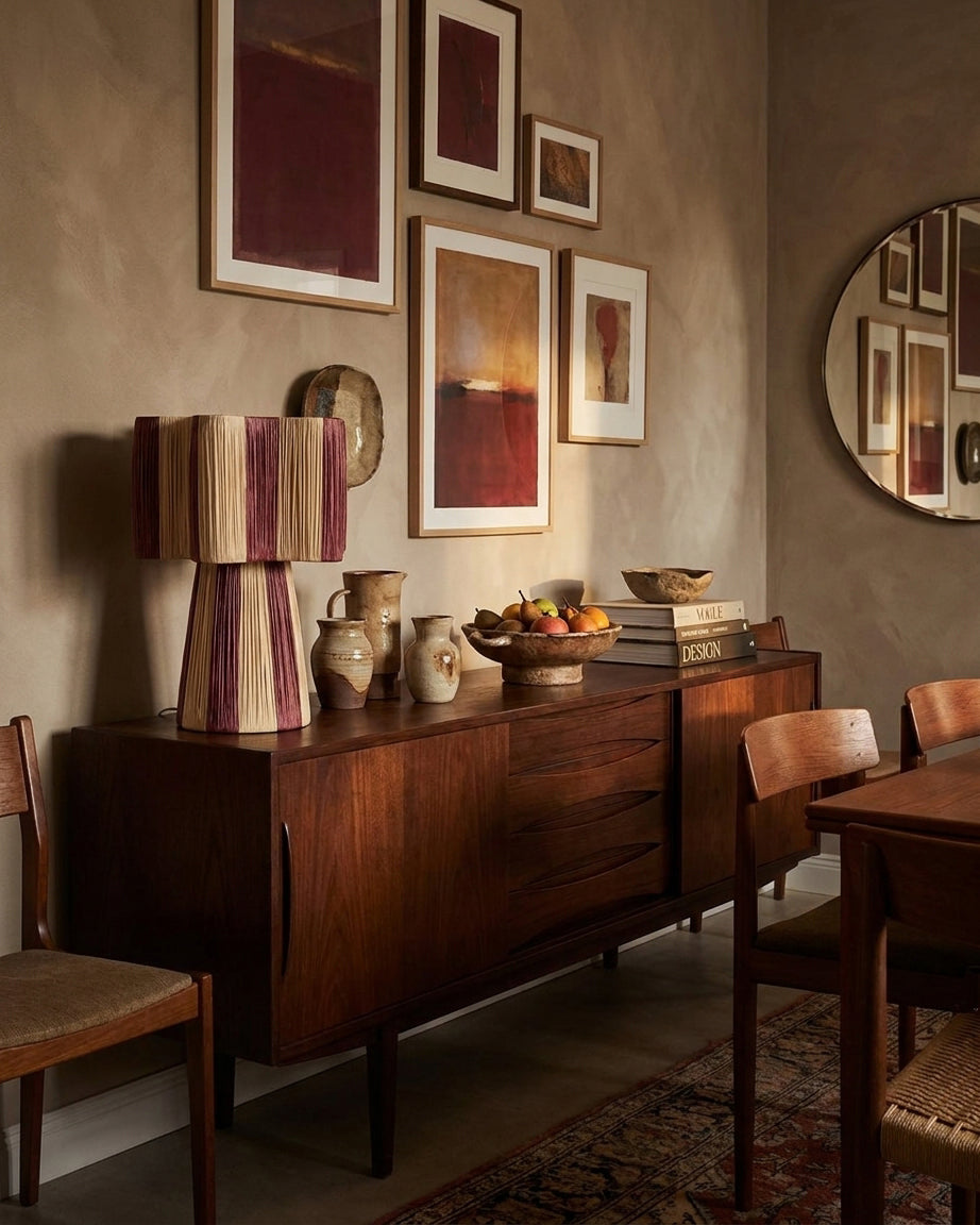 Maruvia Curated Mouth-Blown Frosted Glass Table – full fixture elevation view