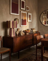 Maruvia Curated Mouth-Blown Frosted Glass Table – full fixture elevation view