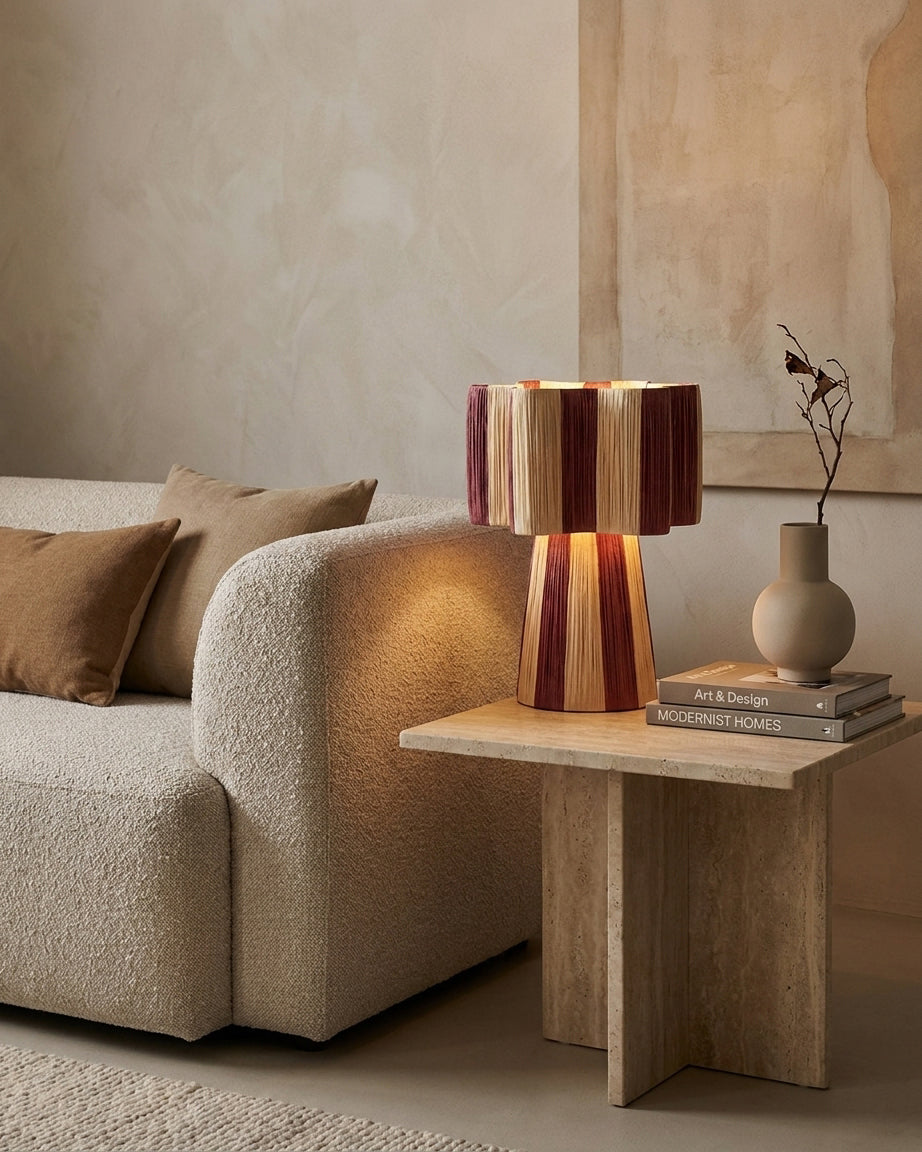 Maruvia Curated Mouth-Blown Frosted Glass Table – structural canopy joint detail