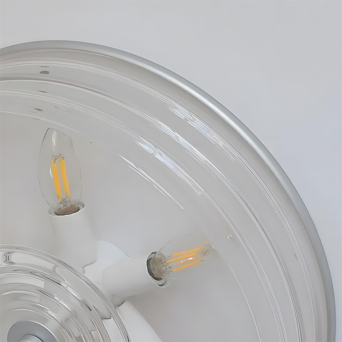 Marvian Curated Mouth-Blown Frosted Glass Flush – full fixture elevation view