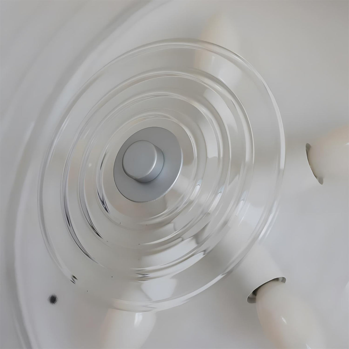 Marvian Curated Mouth-Blown Frosted Glass Flush – side angled contour profile
