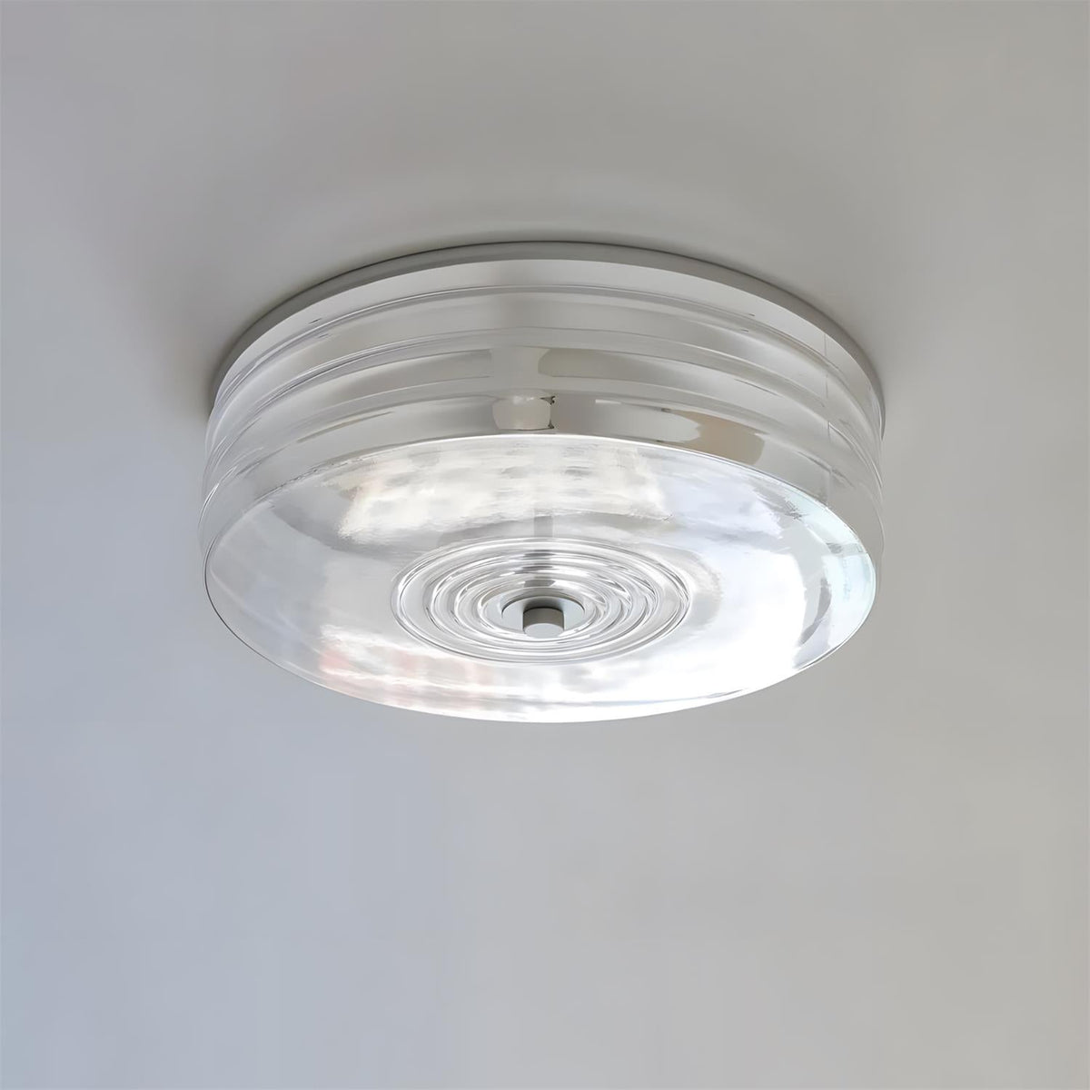 Marvian Curated Mouth-Blown Frosted Glass Flush – architectural ceiling profile #1